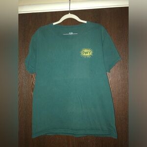 Obey green graphic tee size M